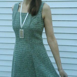 Fuzzy Green Skater Dress, 1990's style